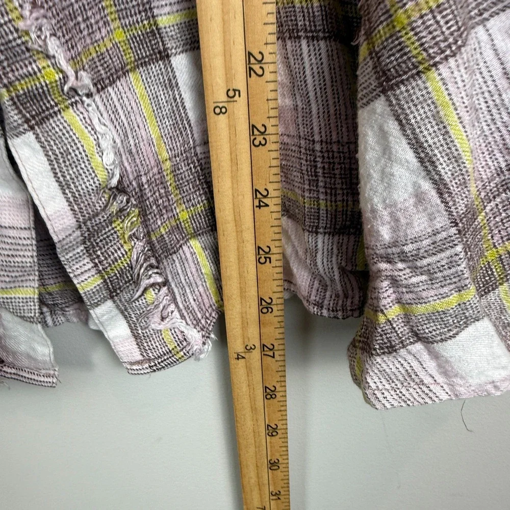Free People Intimately Fallin For Flannel Sleep Shirt Women's S Multi Plaid Cozy